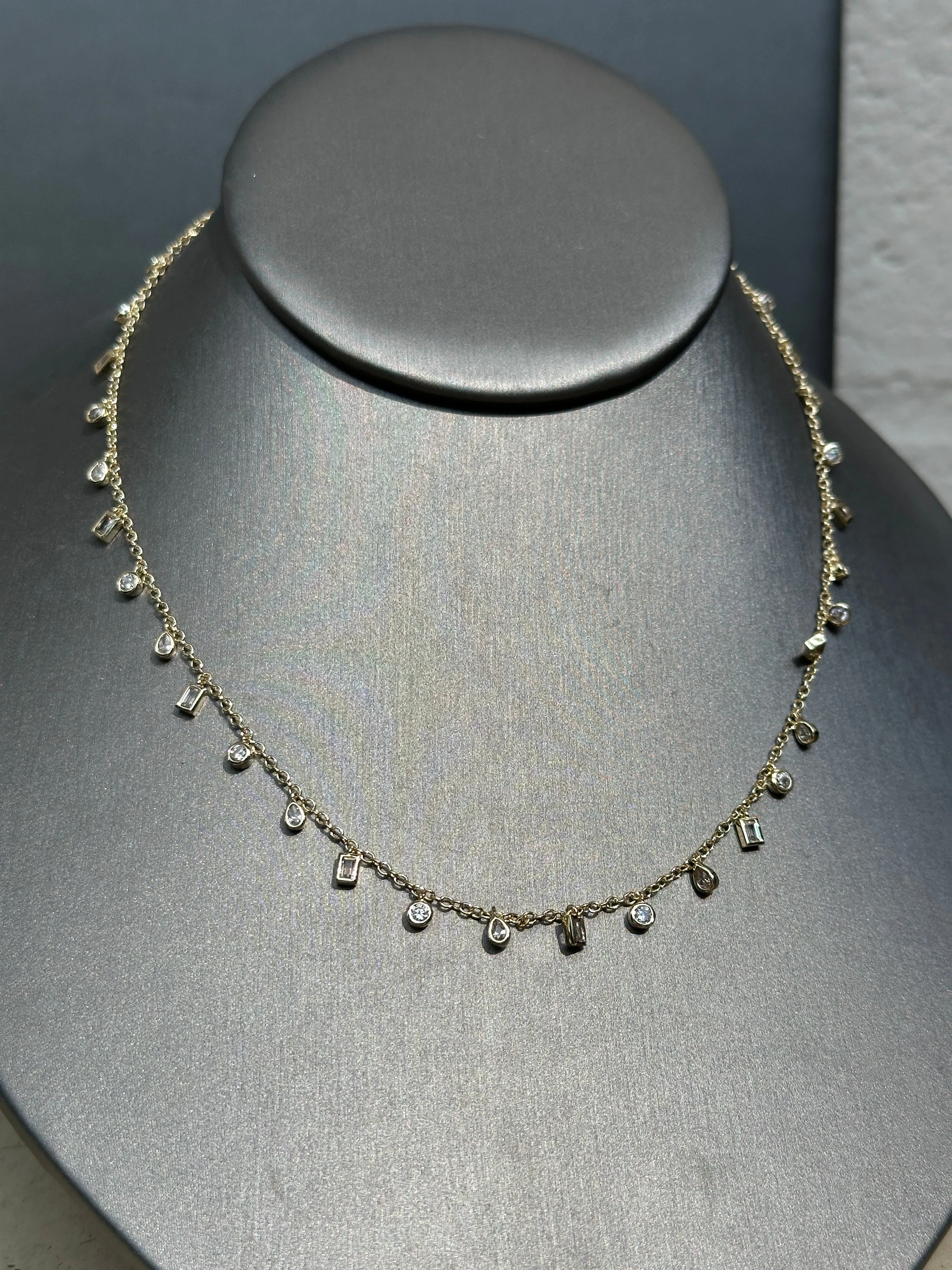 Multi Shape Bezel Necklace