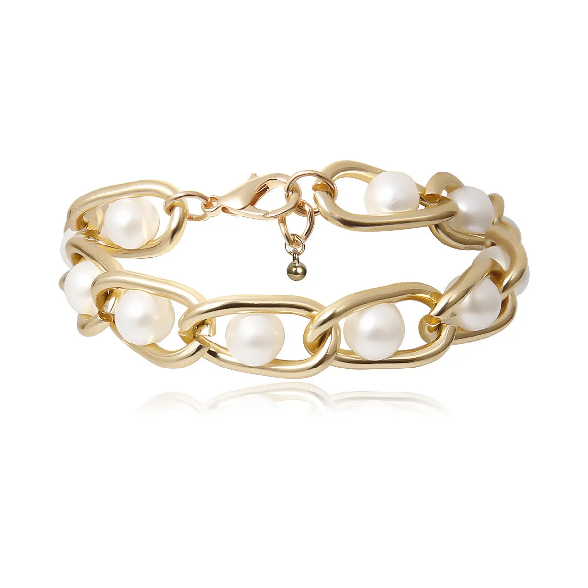 Natural Pearl Temperament Chain Inlaid Bracelet