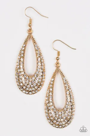 Paparazzi Earring ~ Big-Time Spender - Gold