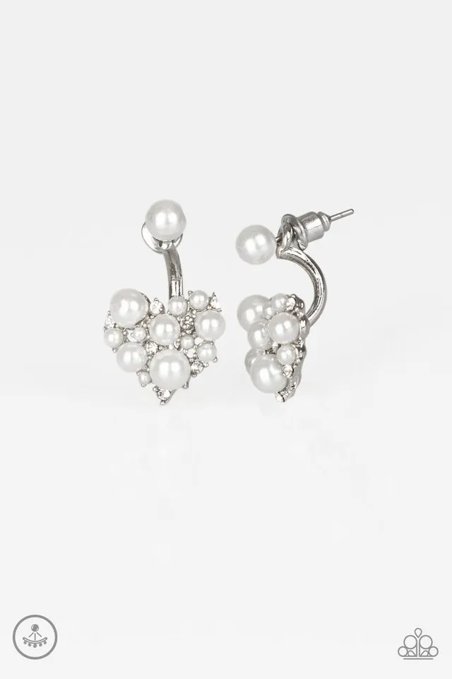 Paparazzi Earring ~ Star-Studded Success - White