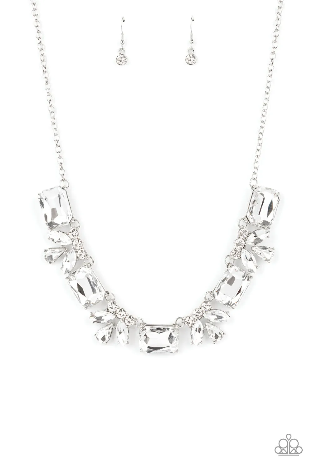 Paparazzi Necklace EMP Exclusive ~ Long Live Sparkle - White