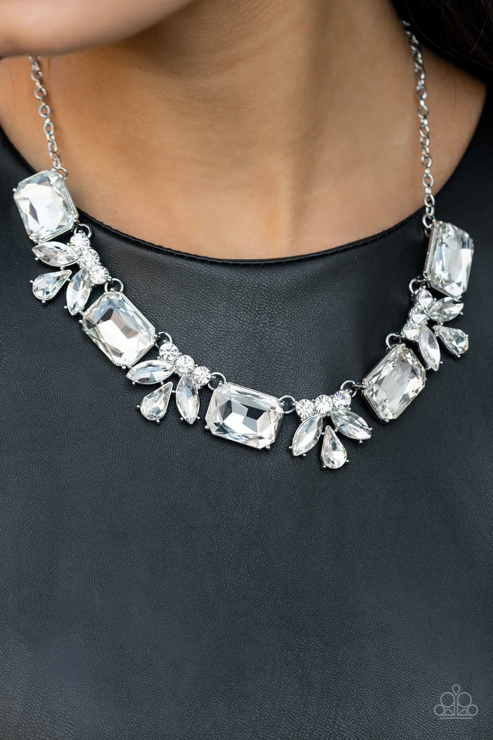 Paparazzi Necklace EMP Exclusive ~ Long Live Sparkle - White