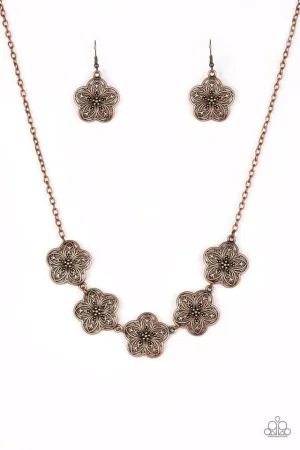 Paparazzi Necklace ~ Garden Groove - Copper