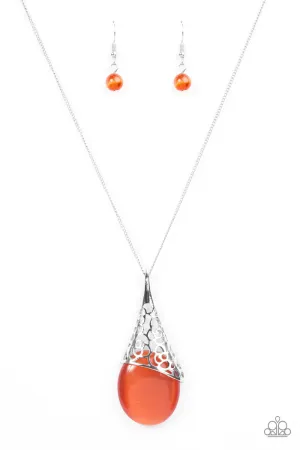 Paparazzi Necklace ~ Lets Take A MOONWALK - Orange