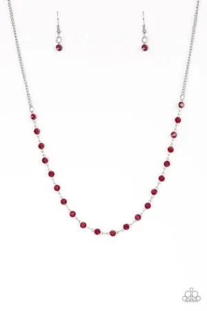 Paparazzi Necklace ~ Party Like A Princess - Red