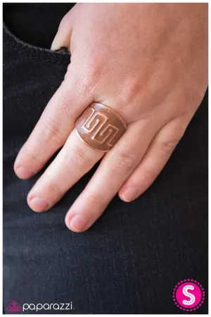 Paparazzi Ring ~ Aztec Heir - Copper