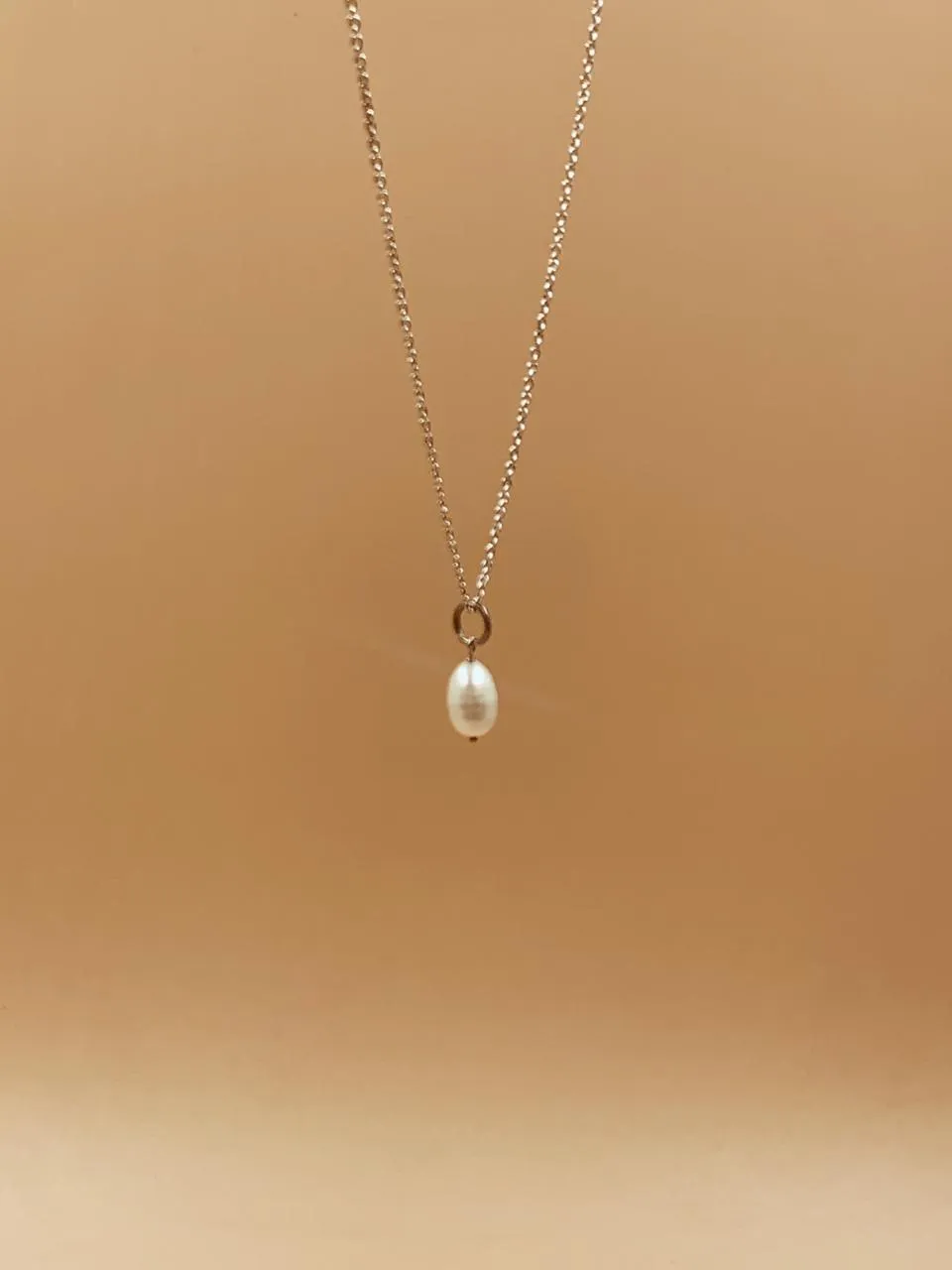 Pearl Egg Sterling Silver Necklace