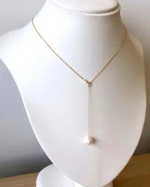 Pearl Y Necklace