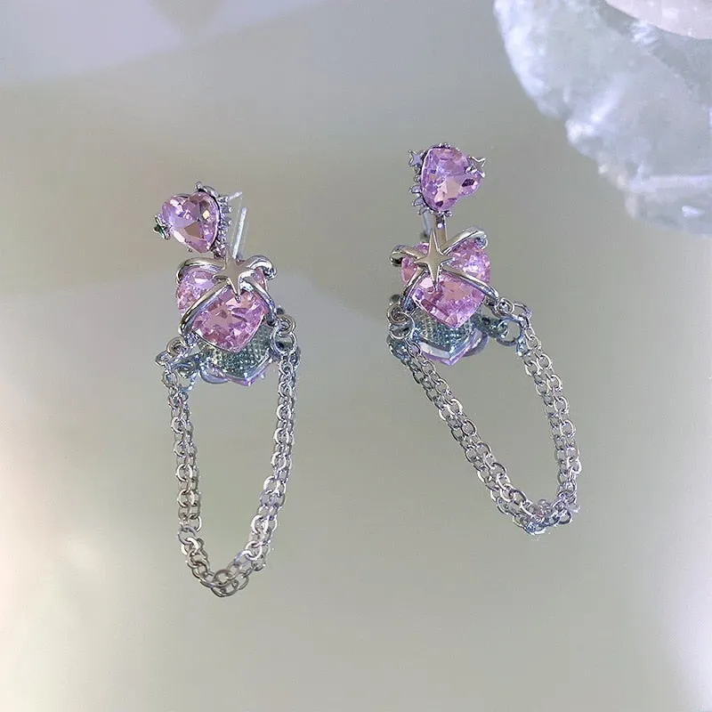 Pink Princess Dangle Earrings