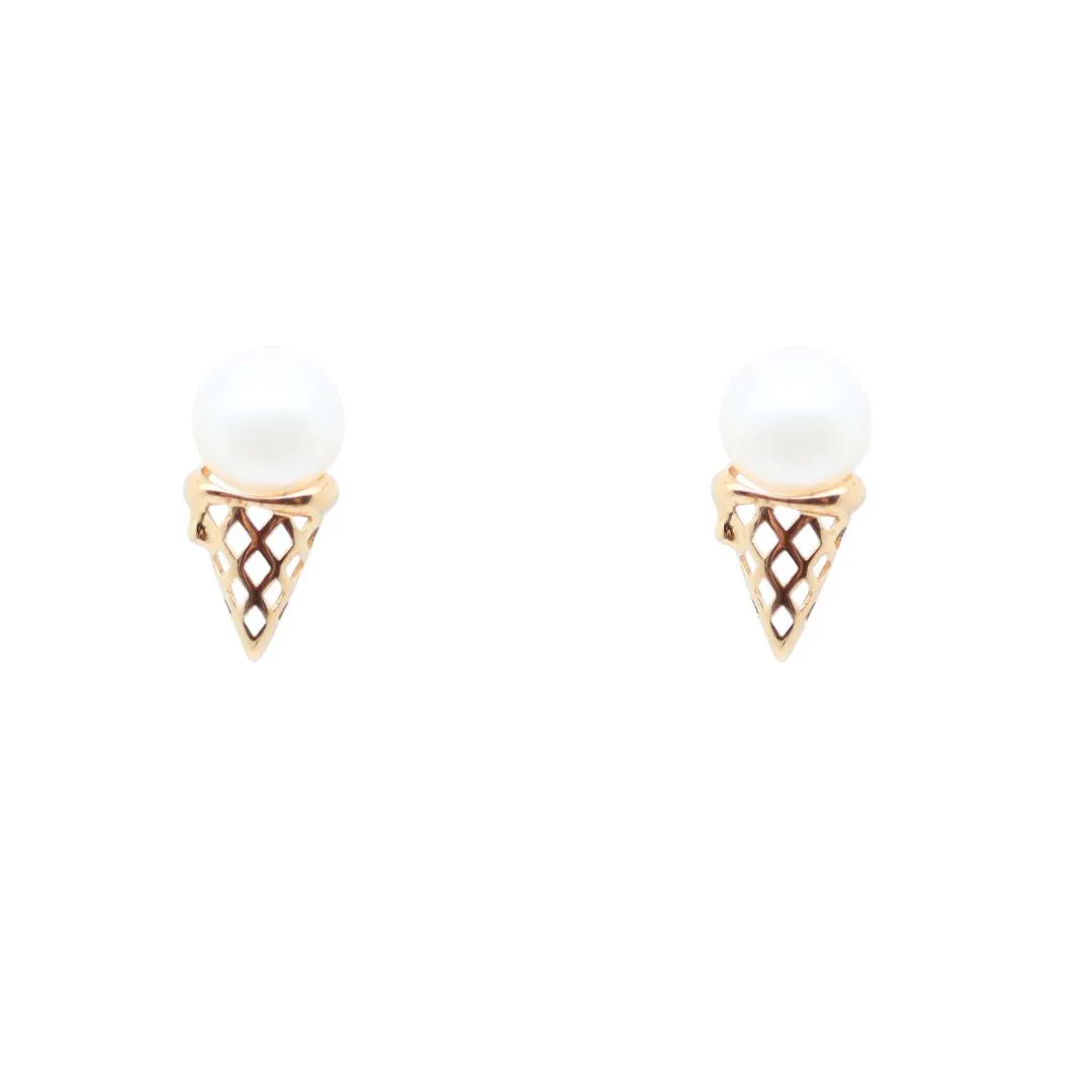 "Ice-cream" Pearl Earrings