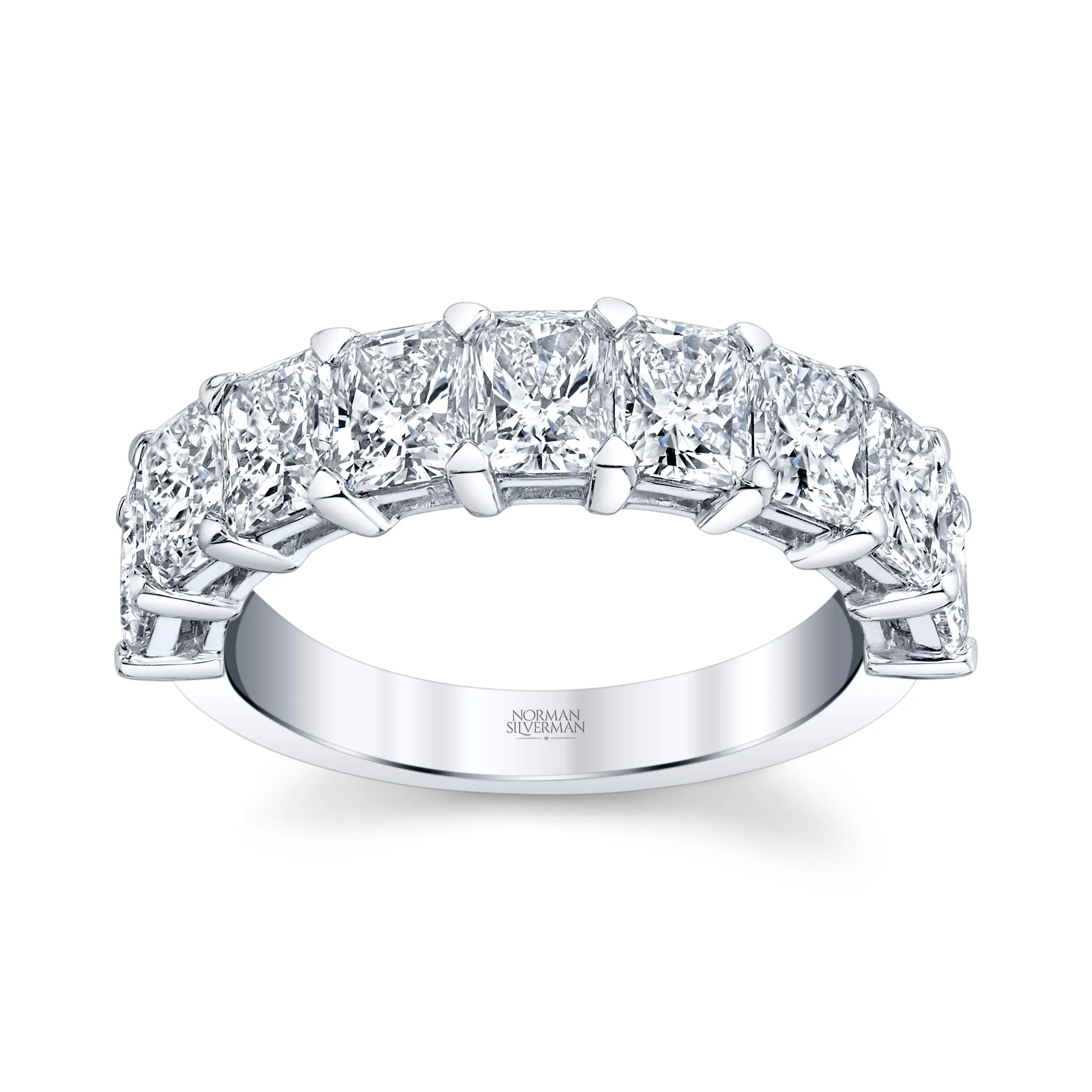 Radiant Cut Diamonds 1/2 Way Band