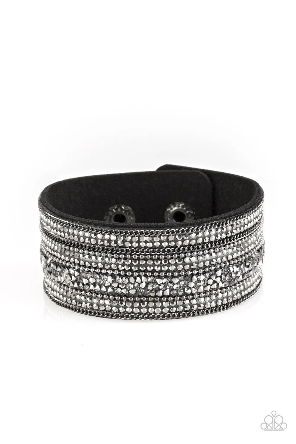 Really Rock Band Black Wrap Bracelet