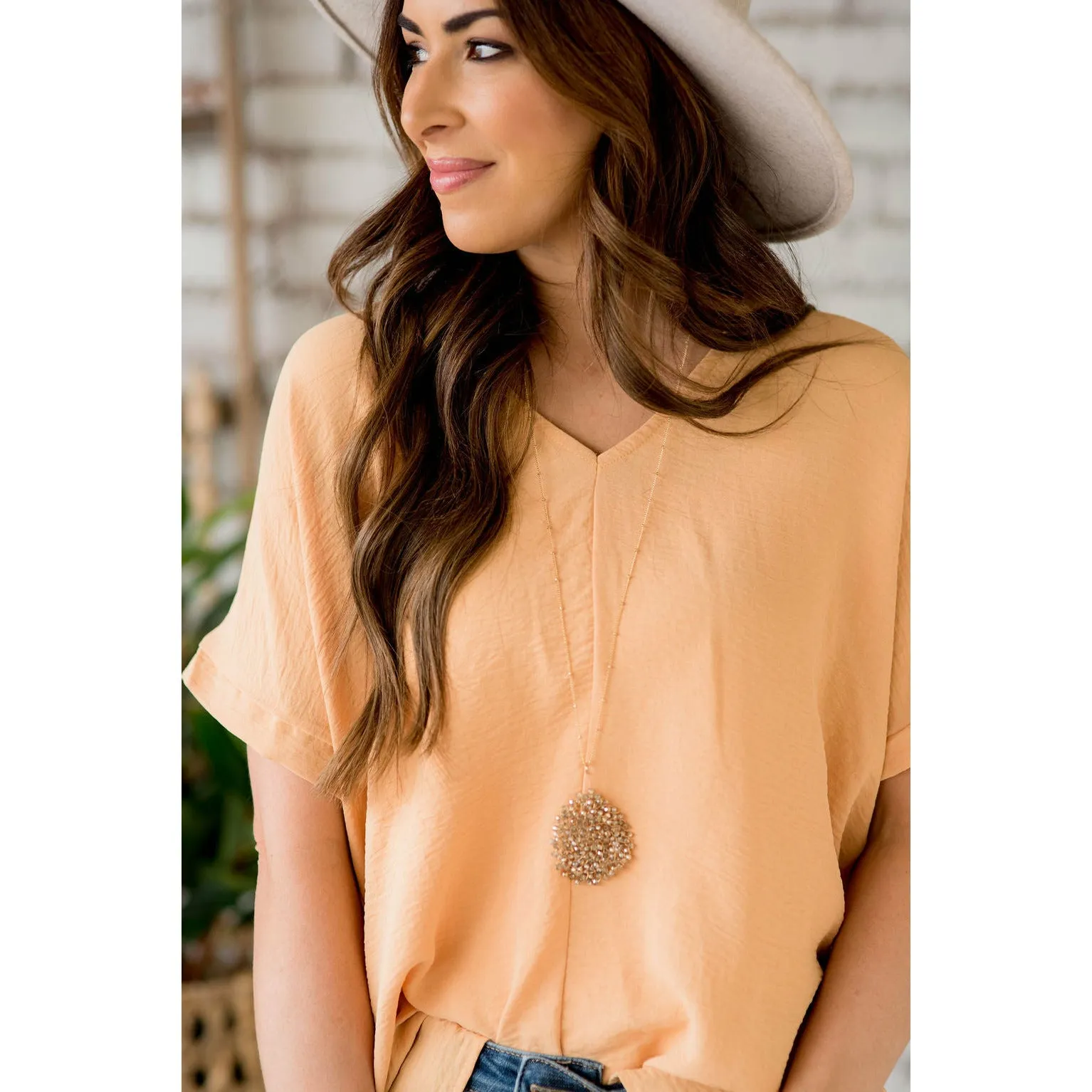 Relaxed V-Neck Blouse