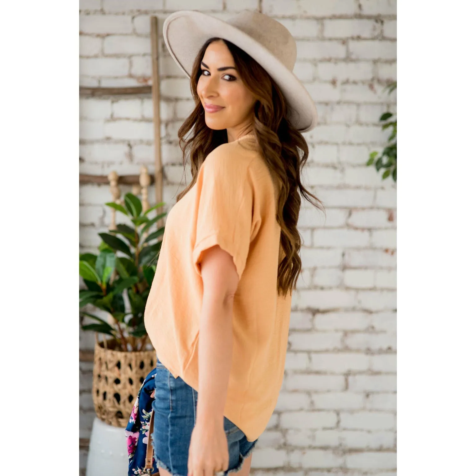 Relaxed V-Neck Blouse