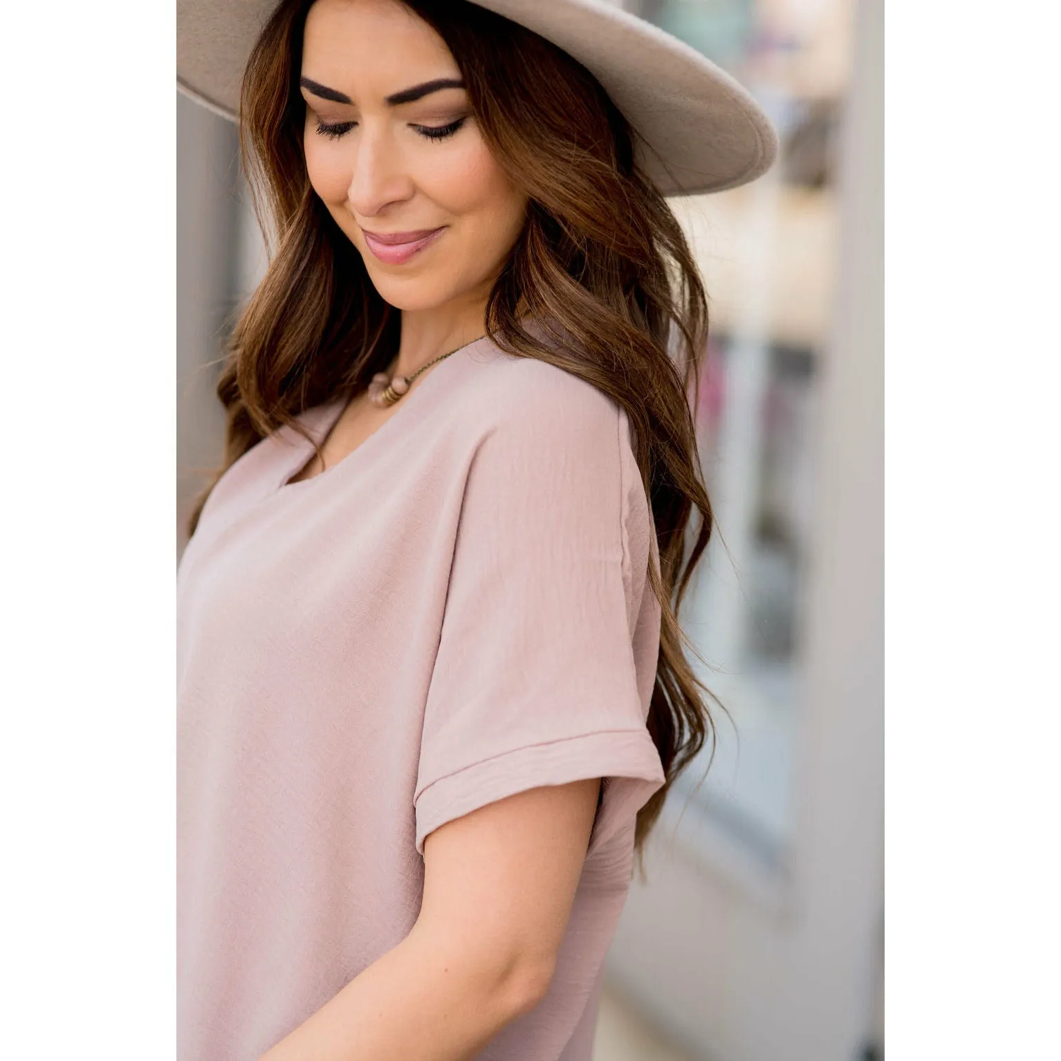 Relaxed V-Neck Blouse