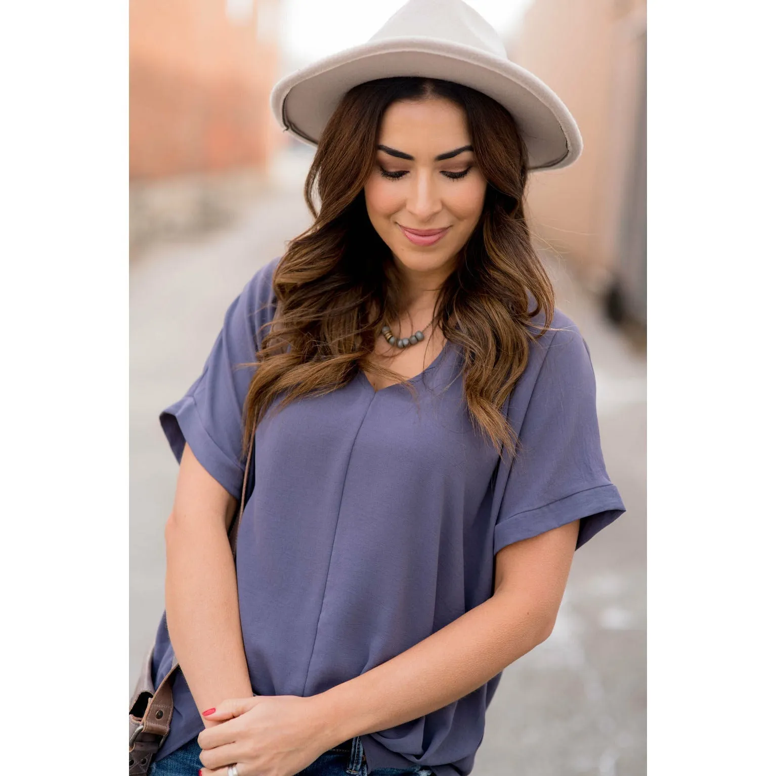 Relaxed V-Neck Blouse