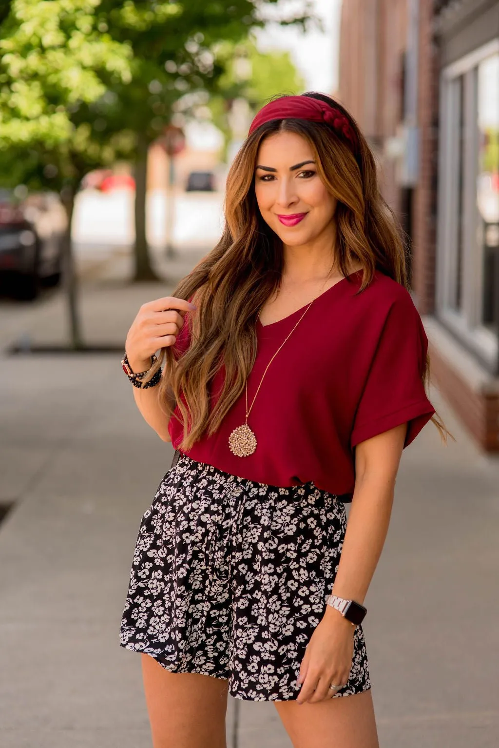 Relaxed V-Neck Blouse