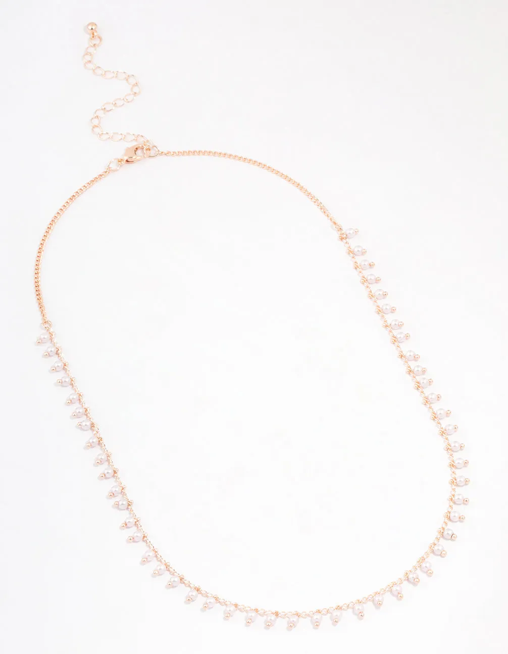 Rose Gold Plated Boho Pearl Drop Necklace