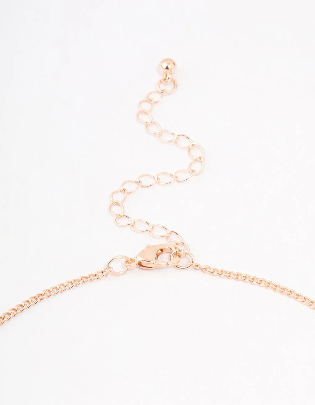 Rose Gold Plated Boho Pearl Drop Necklace