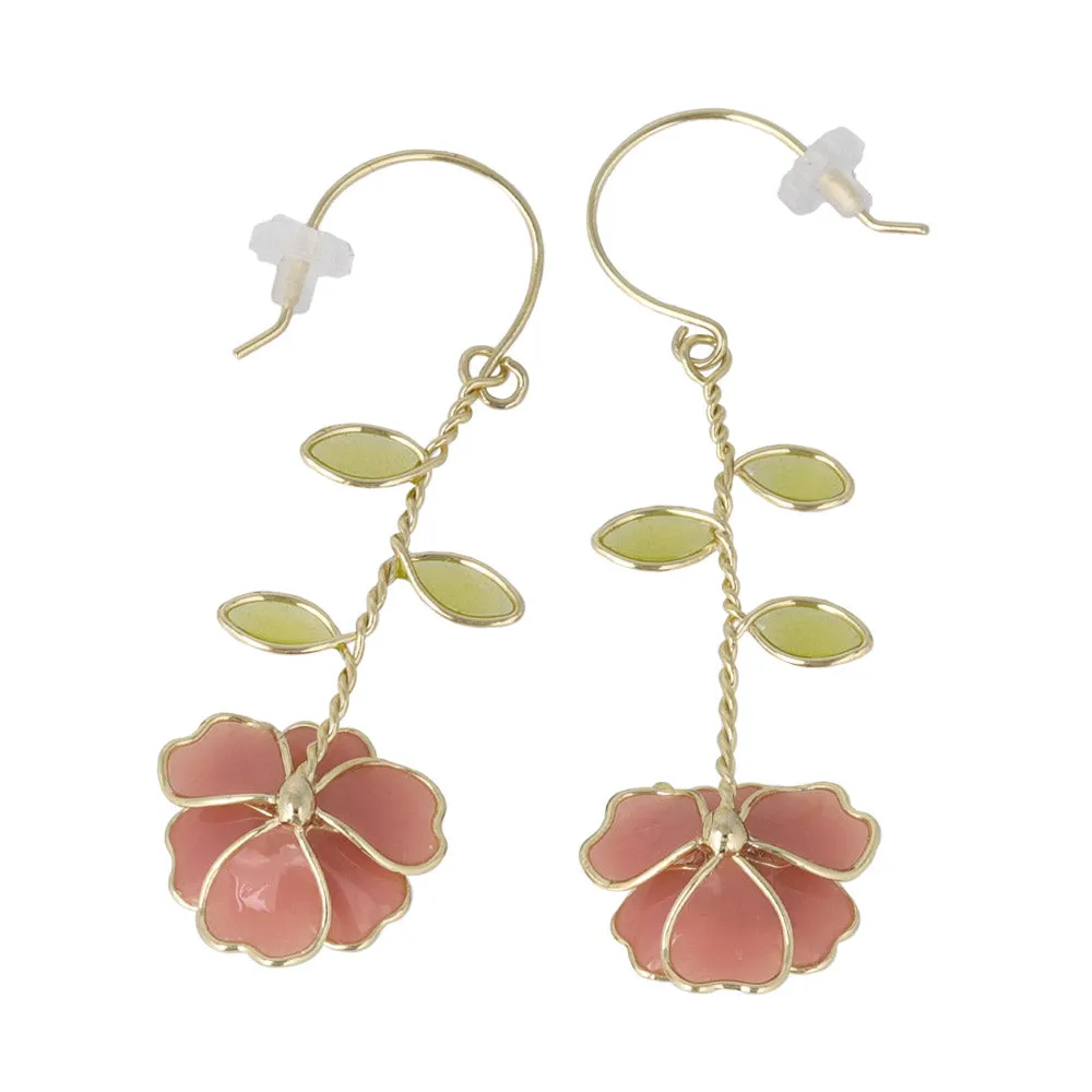 Rose Vine Dangle Earrings