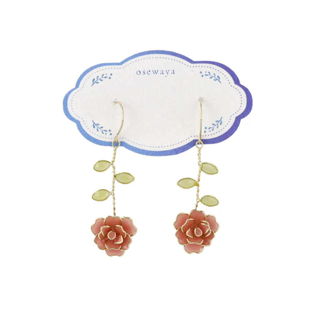 Rose Vine Dangle Earrings