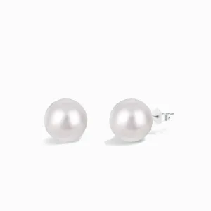 Round Stud Akoya Pearl Earrings