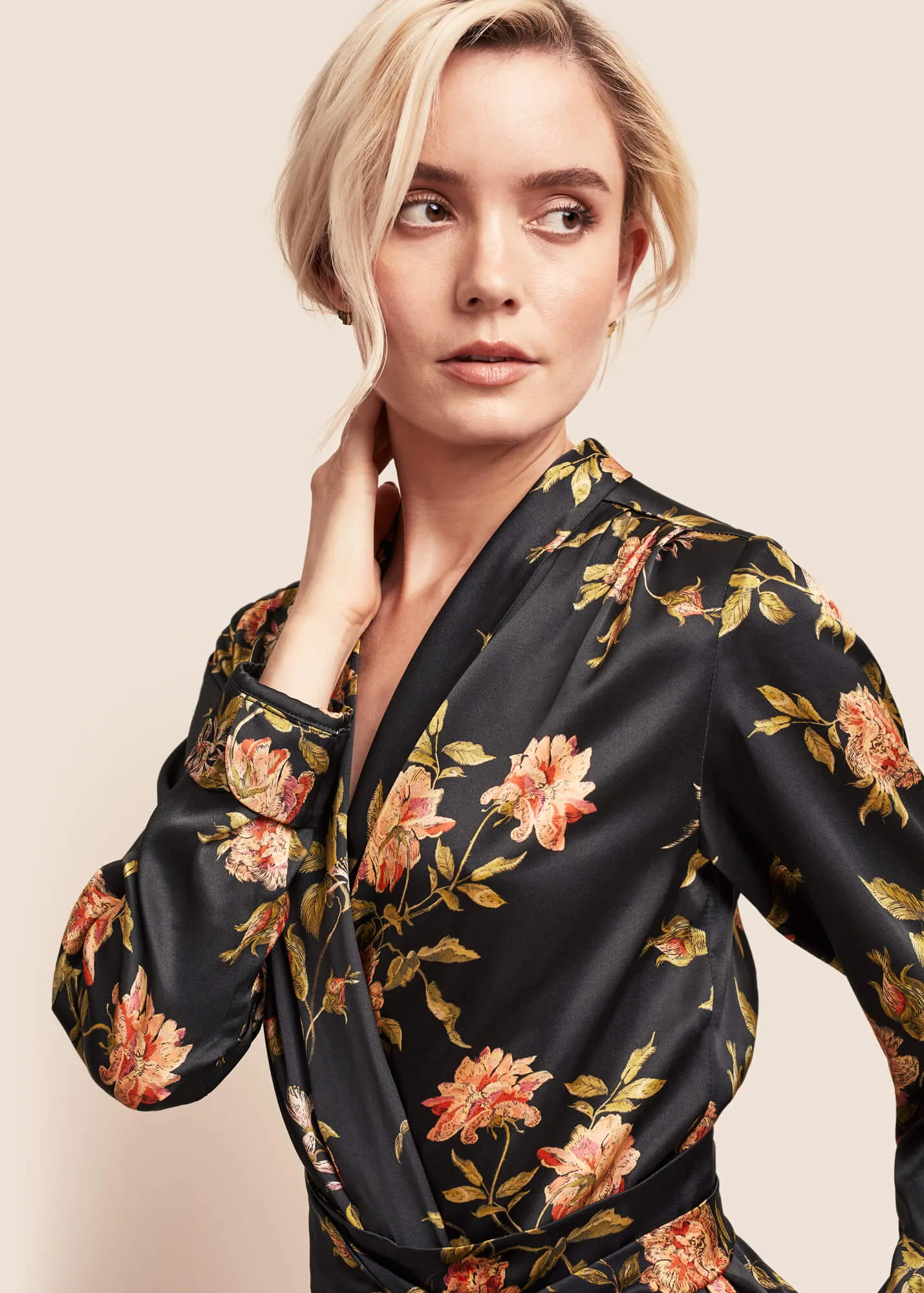 Roxy Flora Silk Wrap Jacket