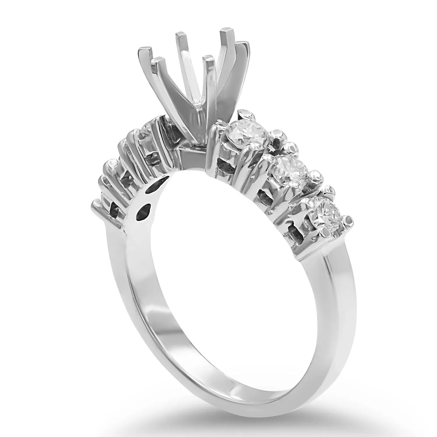 Semi-Mount White Gold Diamond Ring