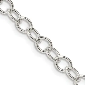 Silver Polished 5.30-mm Oval Cable Chain