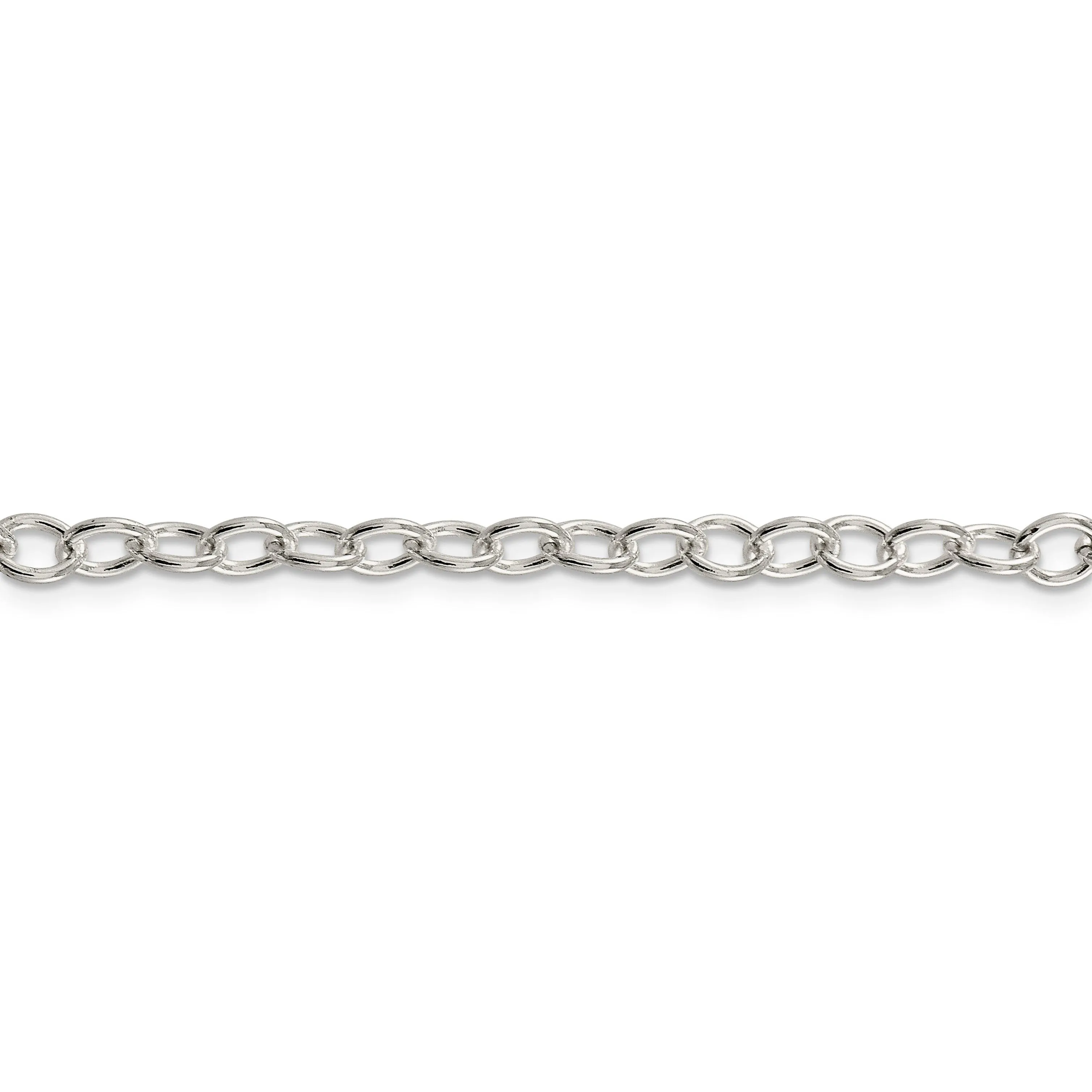 Silver Polished 5.30-mm Oval Cable Chain