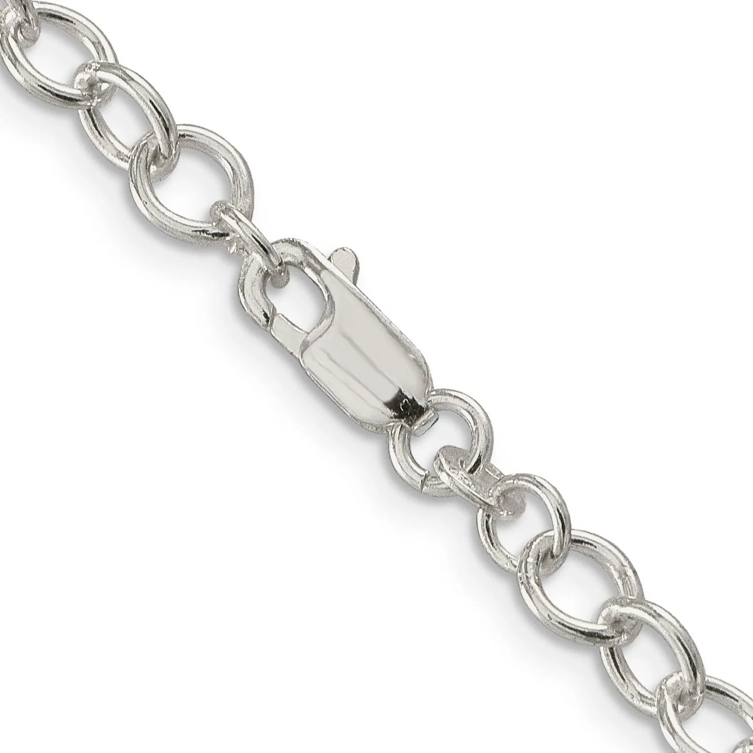 Silver Polished 5.30-mm Oval Cable Chain