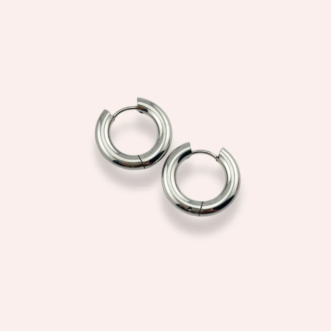 small Zaba hoops silver