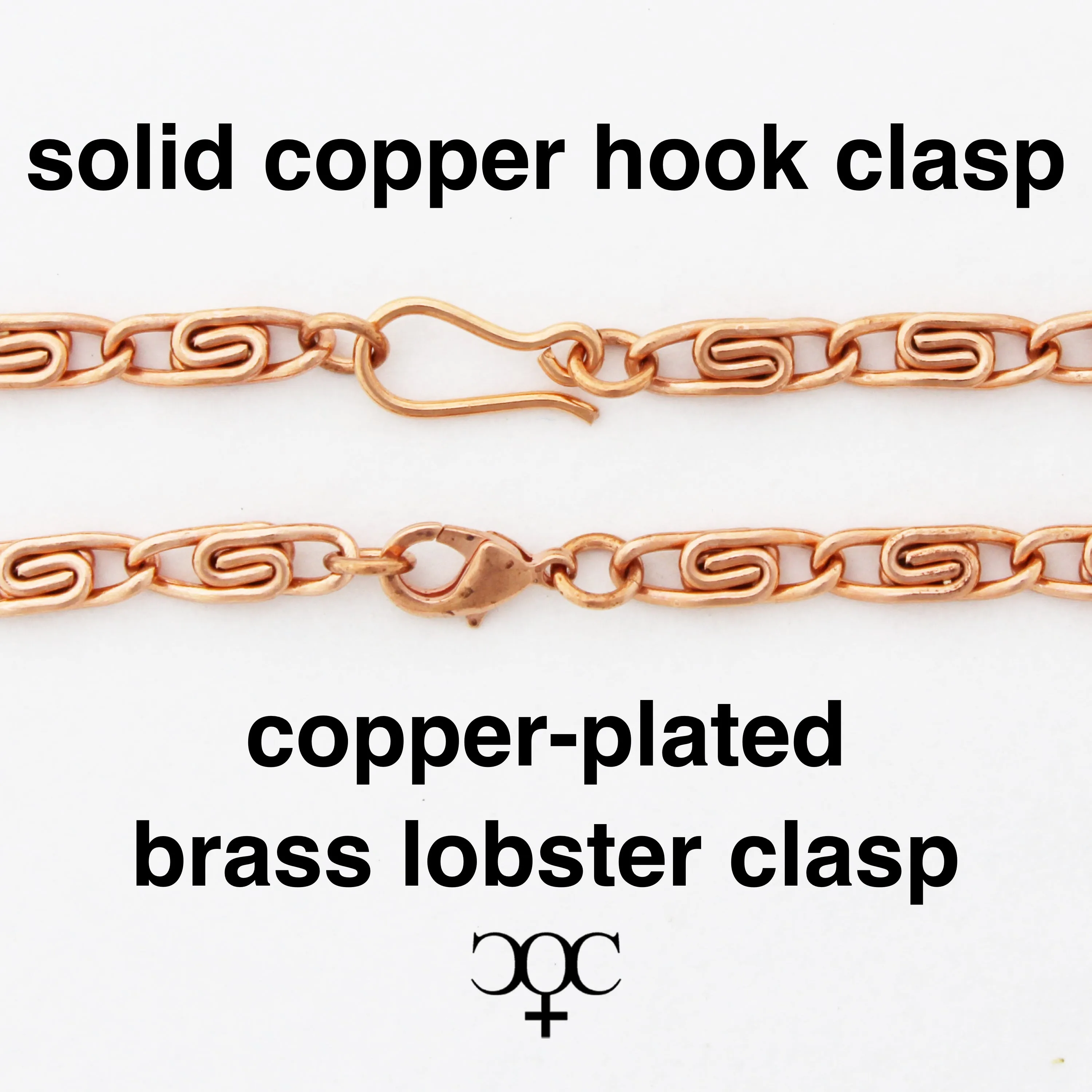 Solid Copper Celtic Scroll Necklace Chain NC66 Medium 5mm Copper Scroll Chain Necklace 20 Inch Relaxed Fit Chain