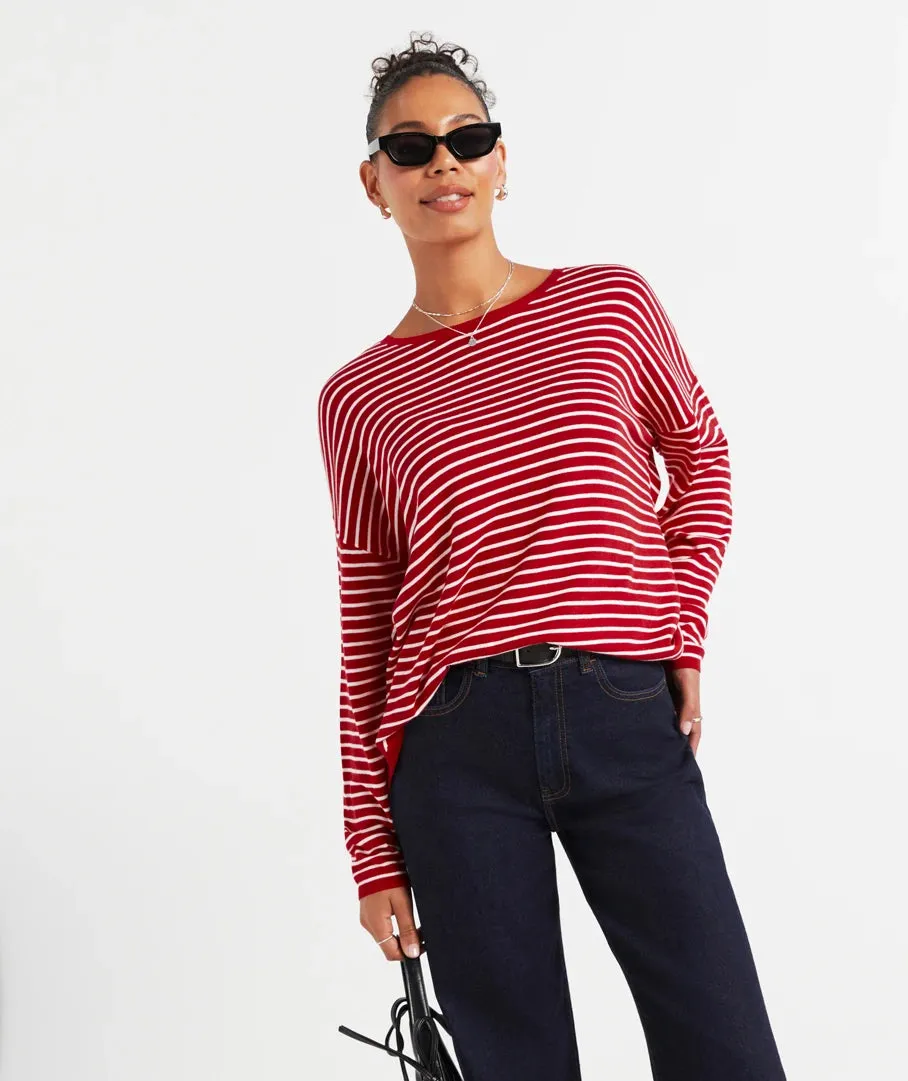 SPORTSGIRL - Relaxed stripe knit sweater! 14