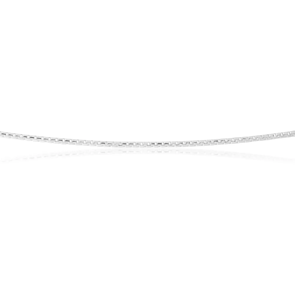 Sterling Silver 45cm Square Box Chain