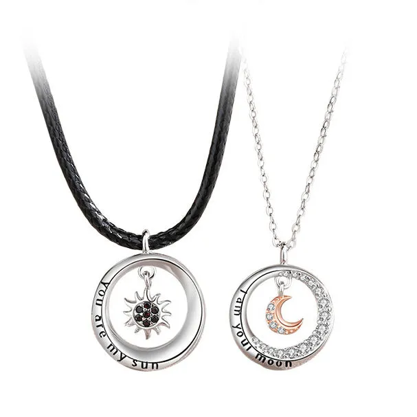 Sun and Moon Promise Necklaces for Couples