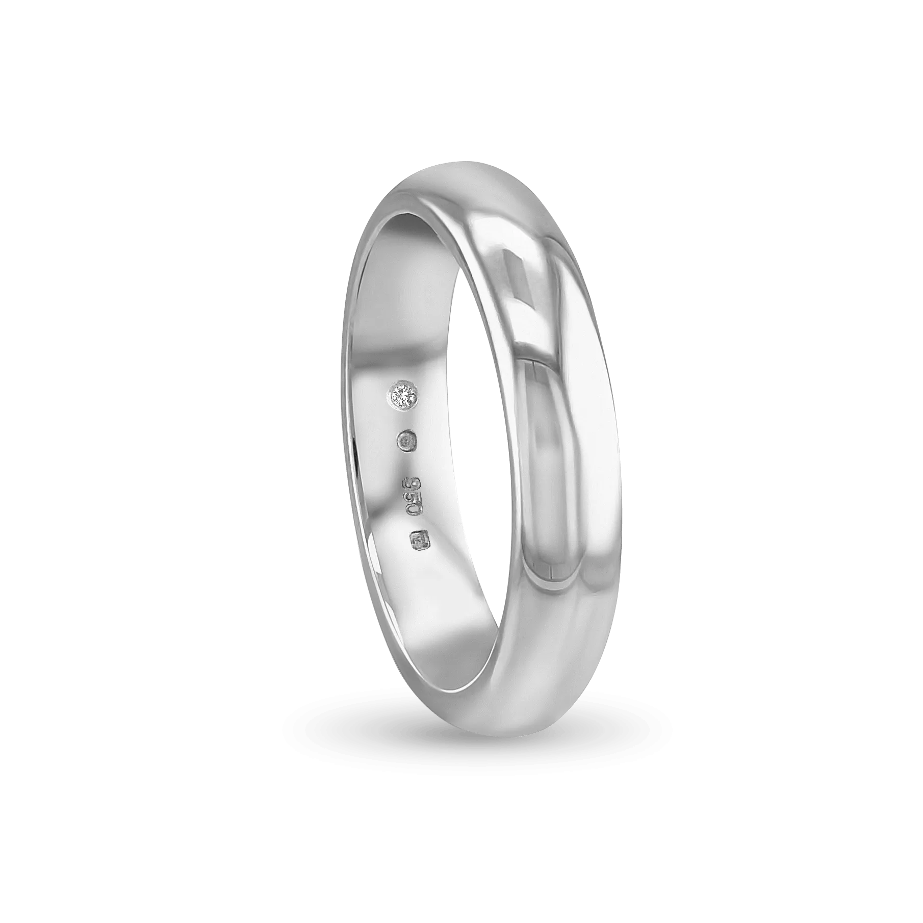 The CB Ladies Court Shaped Wedding Ring