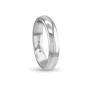 The CB Ladies Court Shaped Wedding Ring