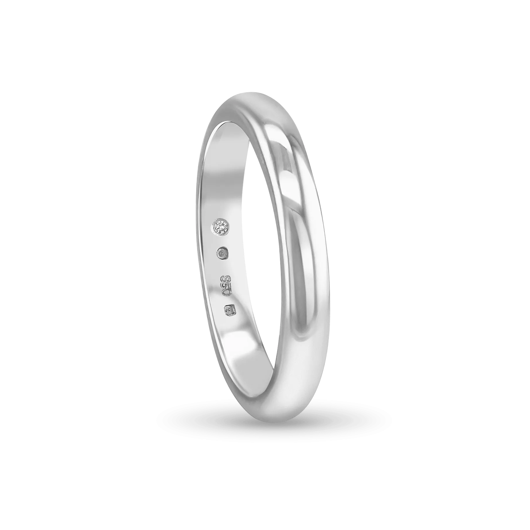 The CB Ladies Court Shaped Wedding Ring