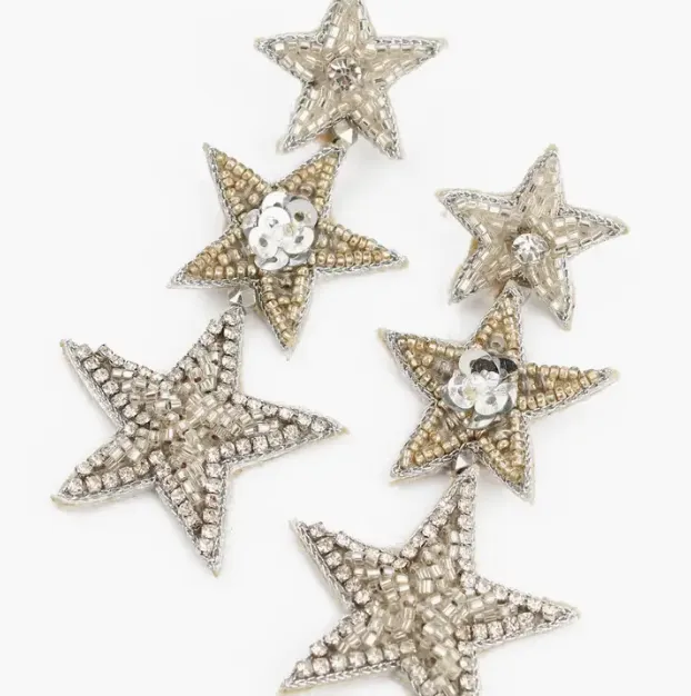 Triple Star Earrings