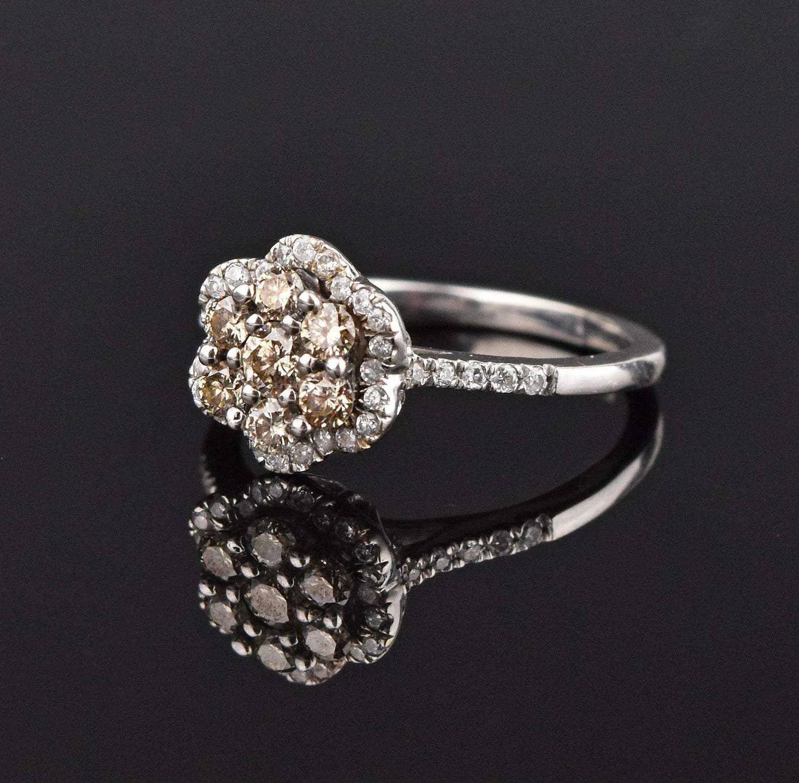 Vintage Champagne Diamond Engagement Ring