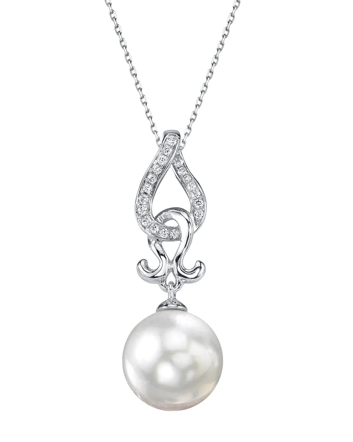 White South Sea Pearl & Diamond Pas de Valse Pendant