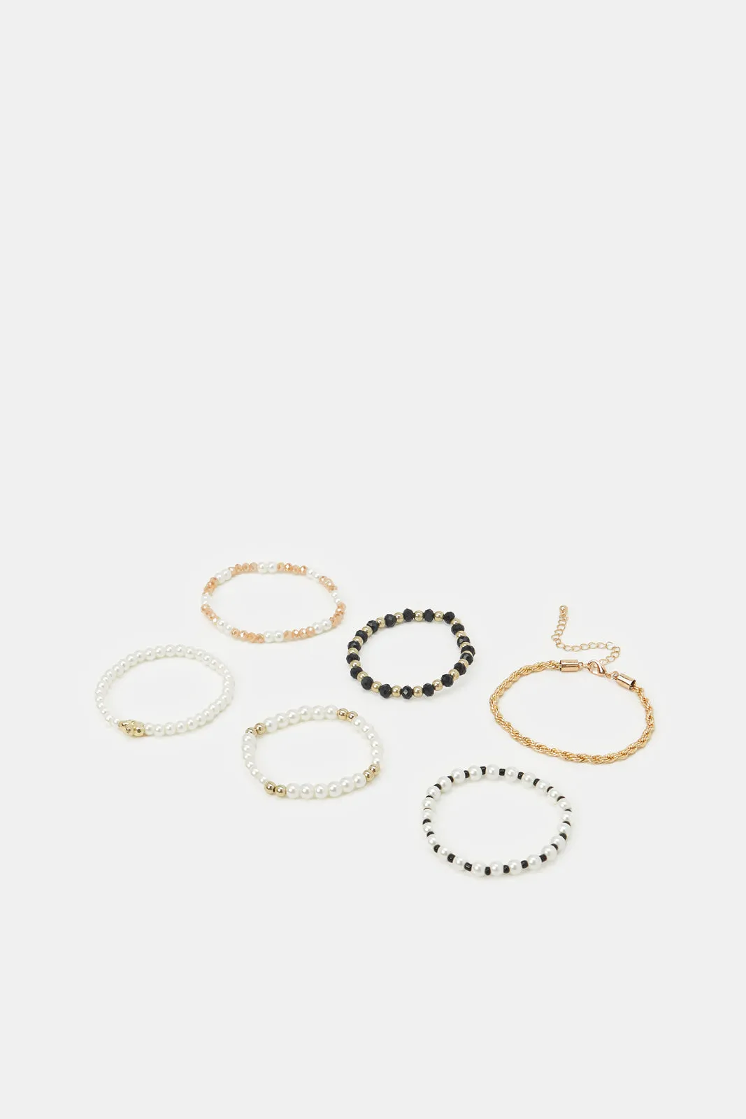 Women Assorted Embellished Bracelets Set (6 Piece)